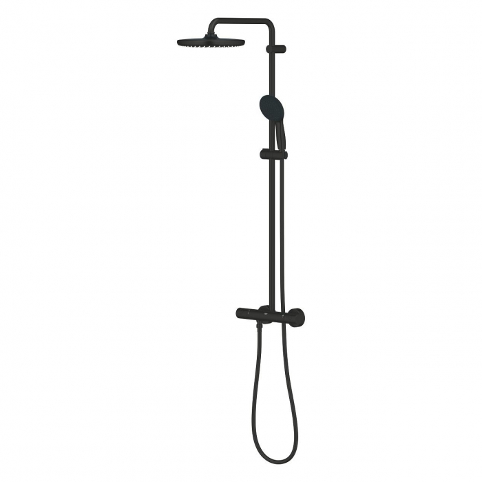 Coloana de dus cu baterie termostatata, culoare negru mat, Grohe Tempesta 250 [4]