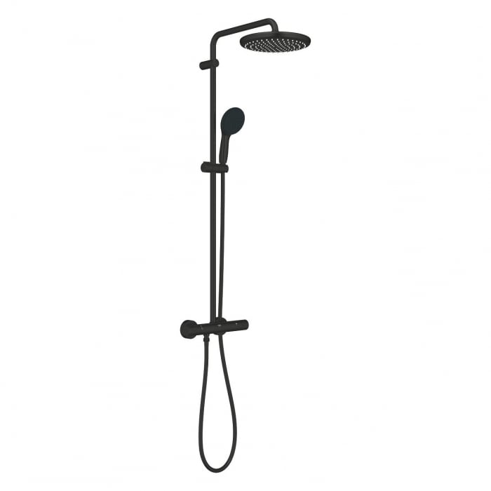 Coloana de dus cu baterie termostatata, culoare negru mat, Grohe Tempesta 250 [2]
