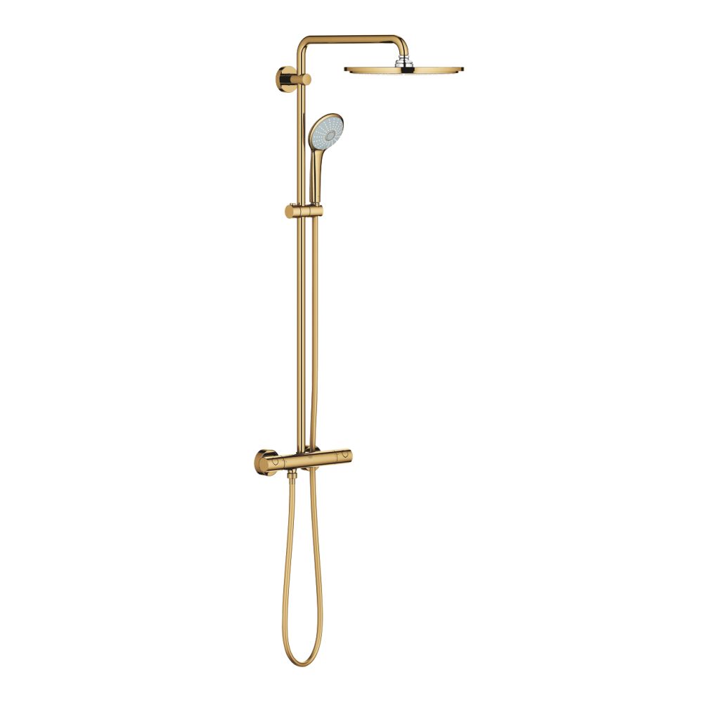 Coloana de dus cu baterie termostatata Grohe Euphoria System 310 auriu lucios Cool Sunrise