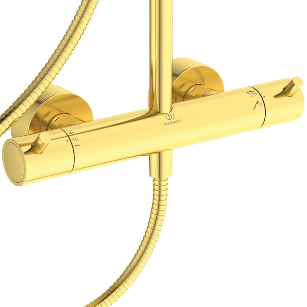 Coloana de dus cu baterie termostatata Ideal Standard Ceratherm T125 auriu periat [4]