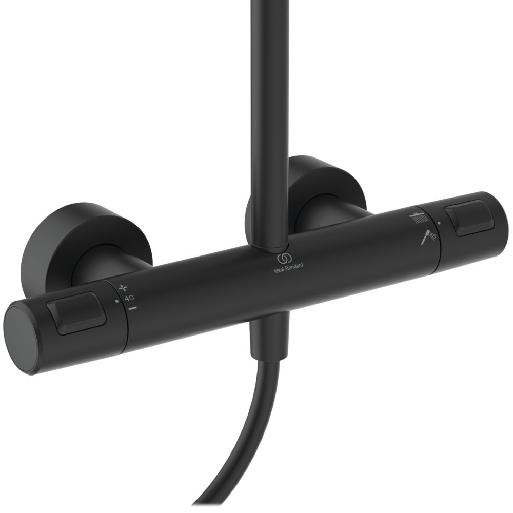 Coloana de dus cu baterie termostatata Ideal Standard Ceratherm T25+ negru mat [3]
