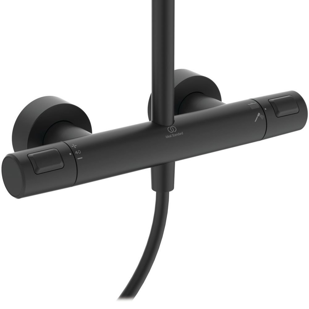 Coloana de dus cu baterie termostatata Ideal Standard Ceratherm T25 negru mat [3]