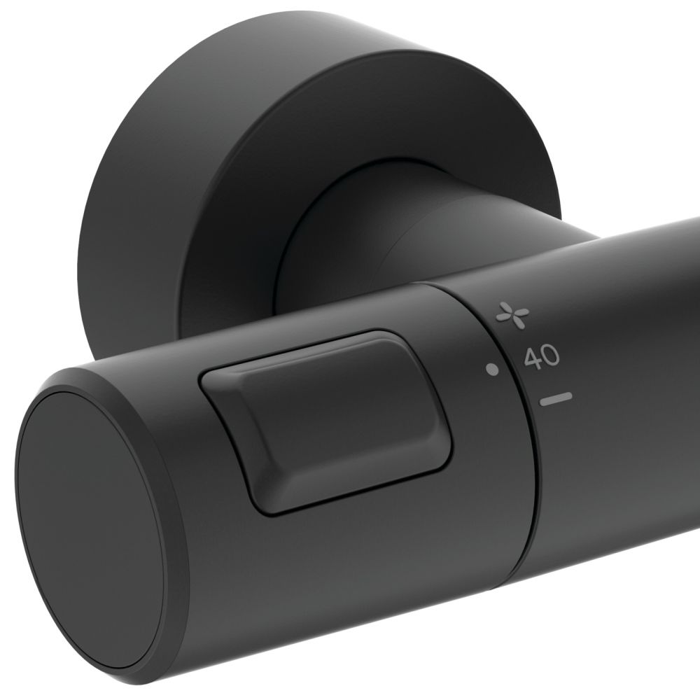 Coloana de dus cu baterie termostatata Ideal Standard Ceratherm T25 negru mat [4]