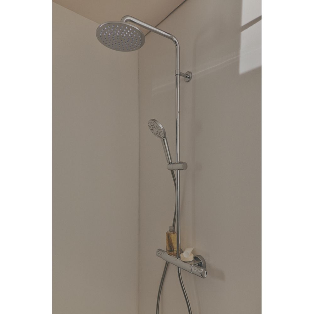 Coloana de dus cu baterie termostatata si etajera Ideal Standard Ceratherm T50 crom lucios [2]