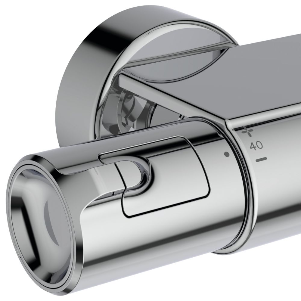 Coloana de dus cu baterie termostatata si etajera Ideal Standard Ceratherm T50 crom lucios [4]