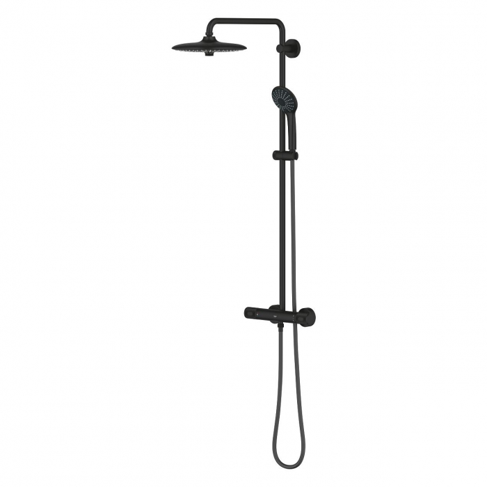 Coloana de dus cu baterie termostatata si pipa, culoare negru mat, Grohe Euphoria 260 [4]