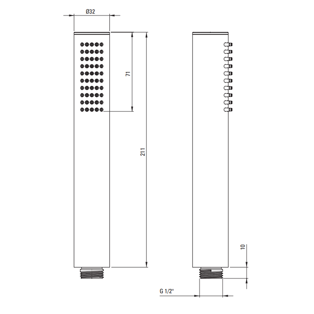 Coloana de dus culoare oțel șlefuit cu baterie monocomanda Deante Silia [8]