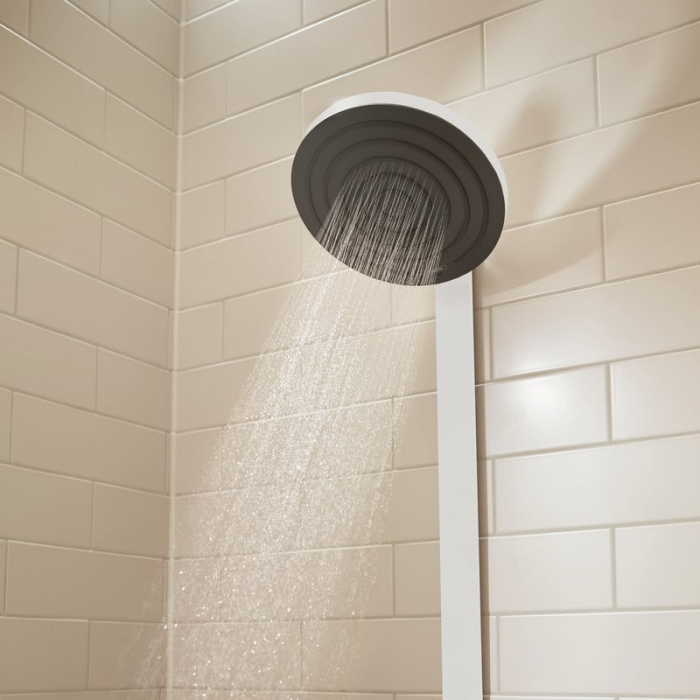Coloana dus alb mat, baterie control temperatura si 3 jeturi, palarie 26 cm, Form Relax [4]