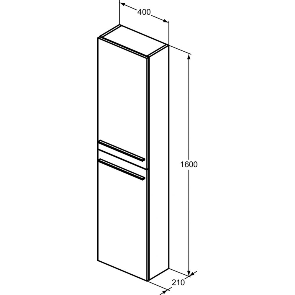 Dulap baie suspendat Ideal Standard i.Life S, 160 cm, 2 usi, bej nisipiu [5]