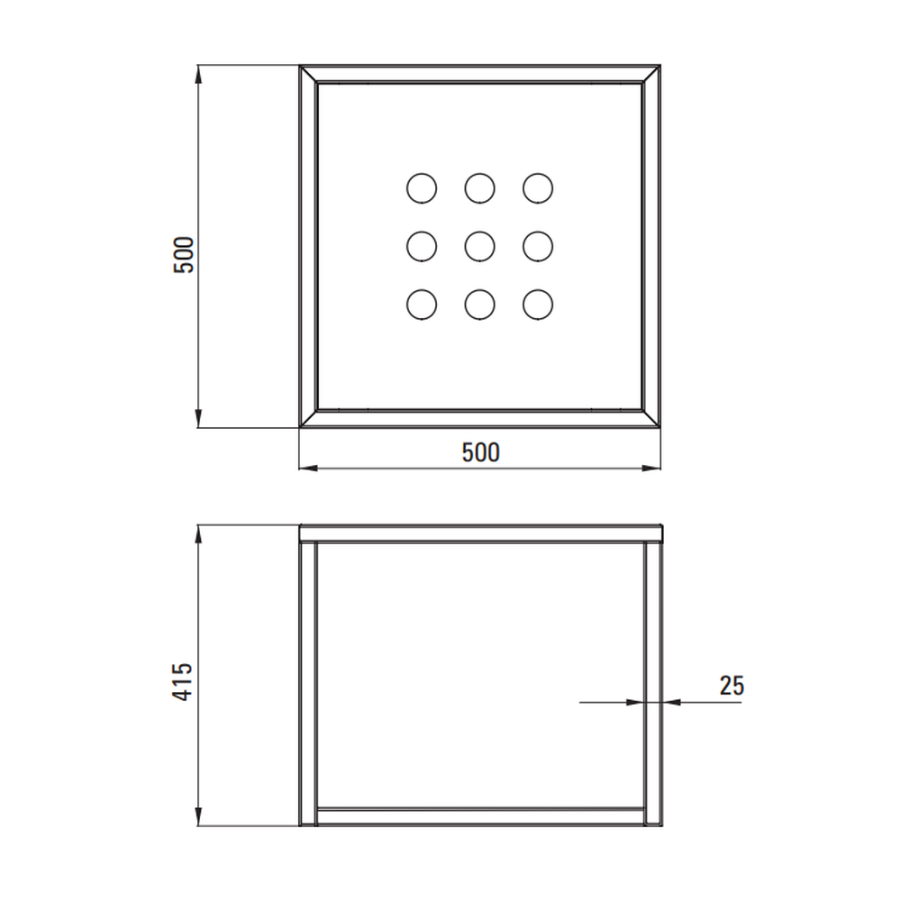 Consola baie suspendata Deante 50x50 cm negru mat [4]