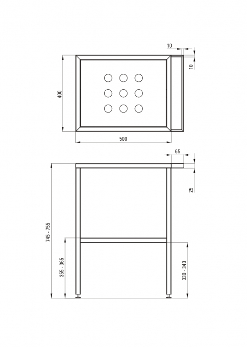 Lavoar baie pe blat si consola sustinere, 565 x 400 x 750 mm, Deante Temisto [4]
