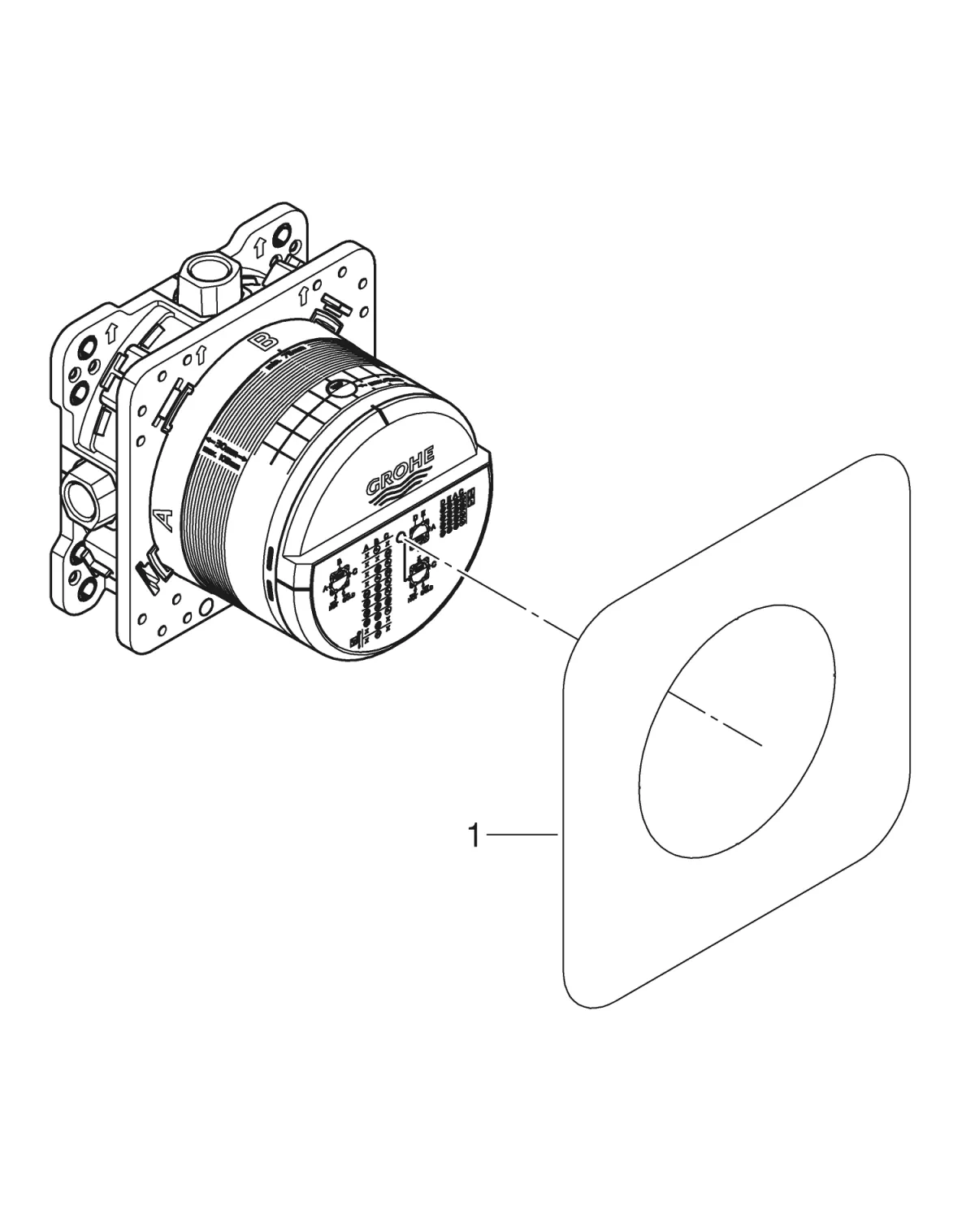 Corp incastrat 3 iesiri, 2 intrari, Grohe Rapido SmartBox [7]