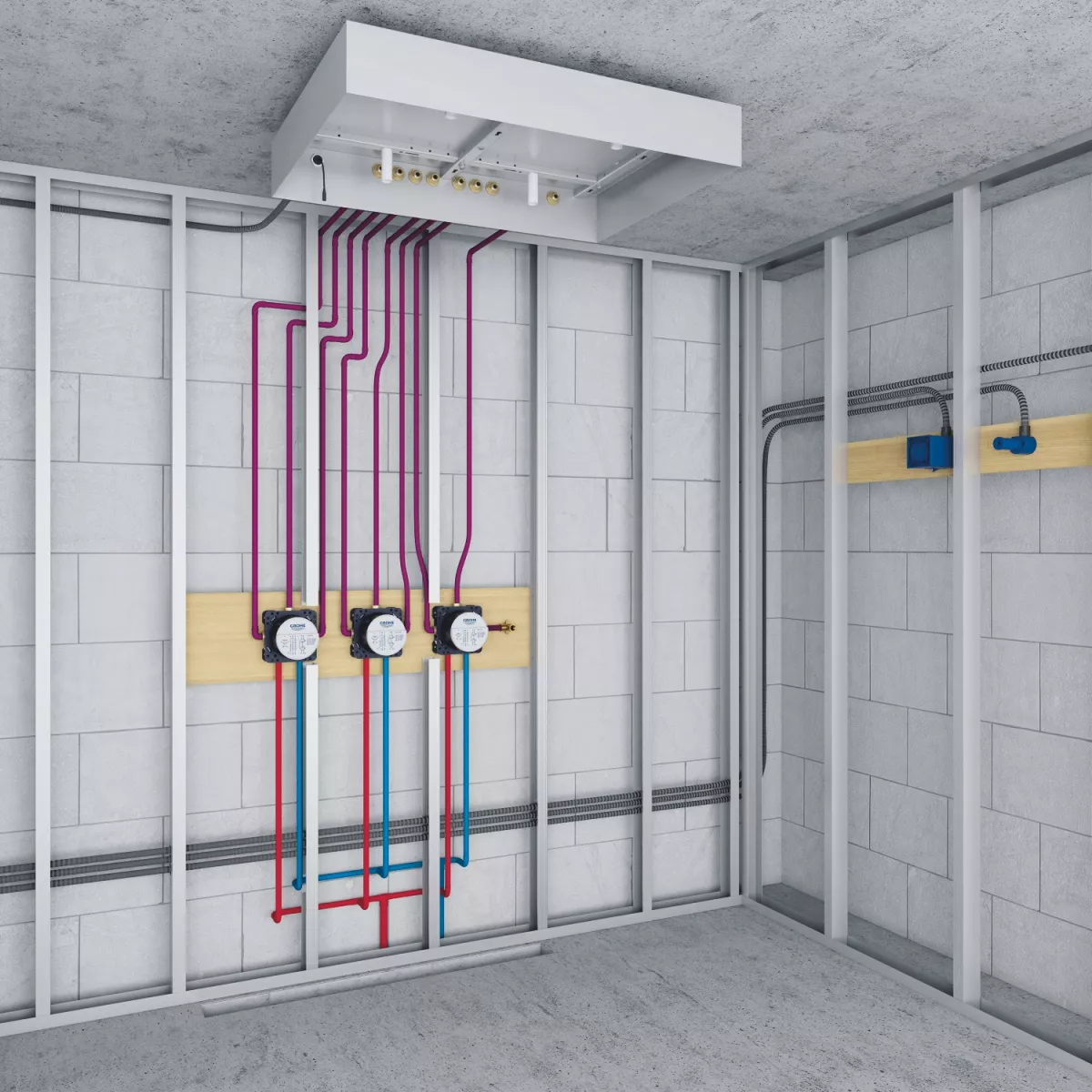 Corp incastrat 3 iesiri, 2 intrari, Grohe Rapido SmartBox [5]