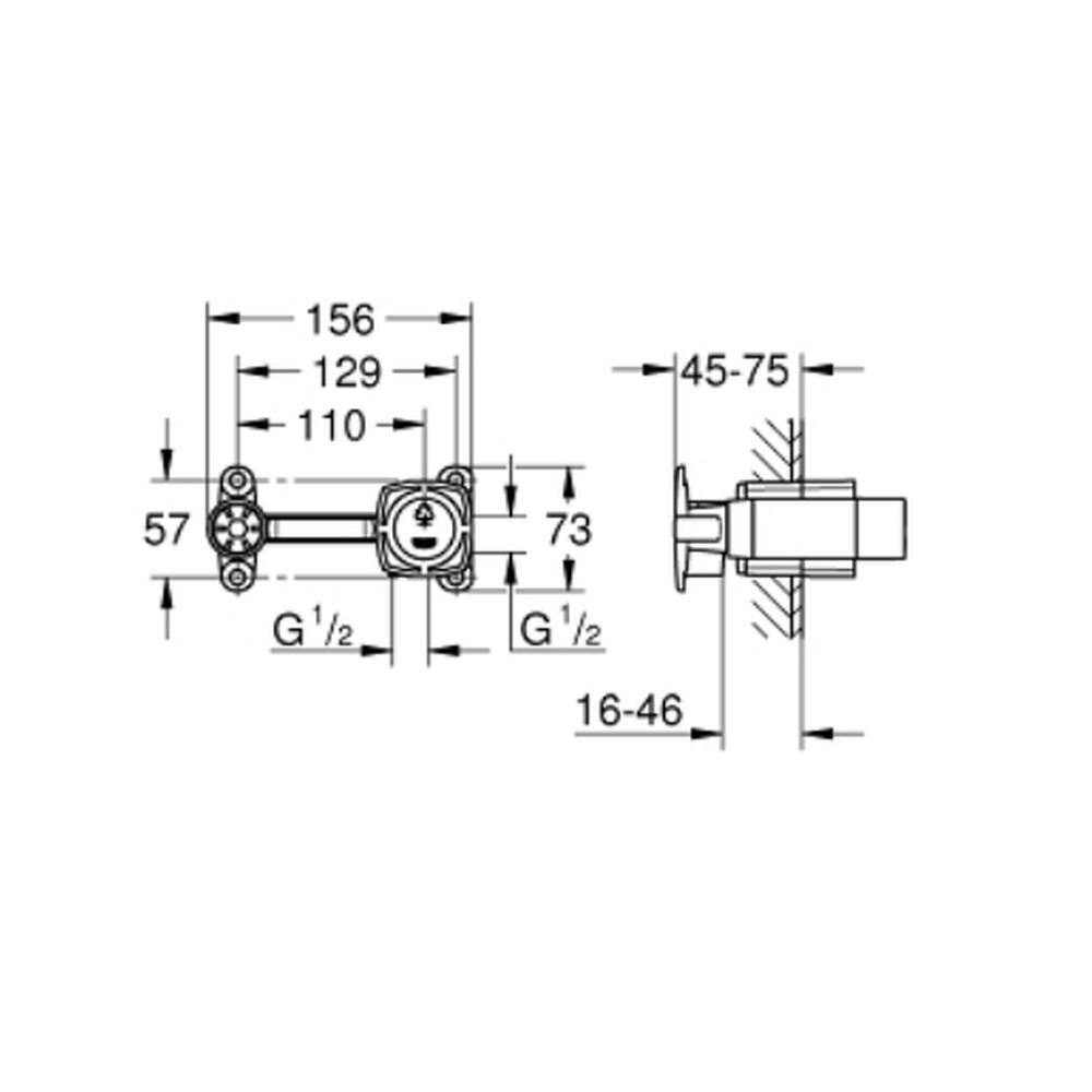 Corp incastrat pentru baterie lavoar Grohe [2]