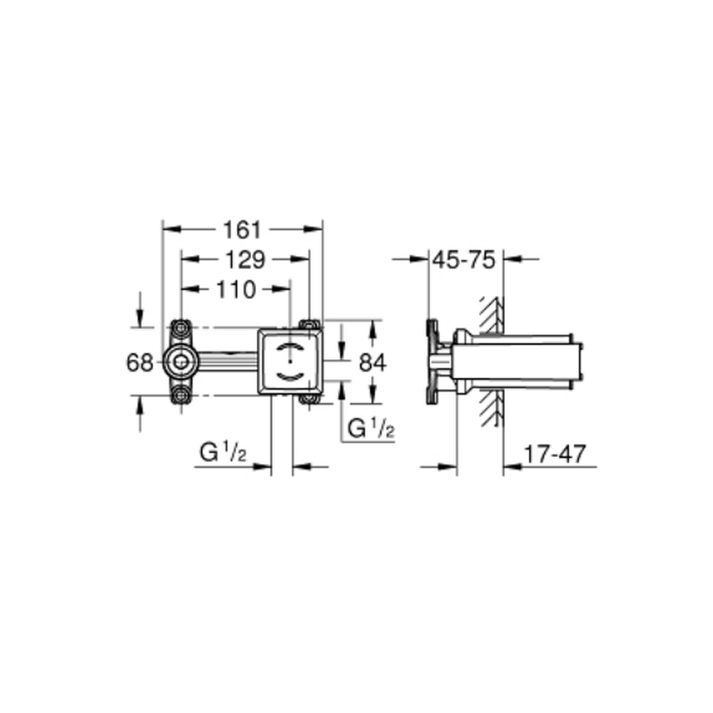 Corp incastrat pentru baterie lavoar Grohe New [4]