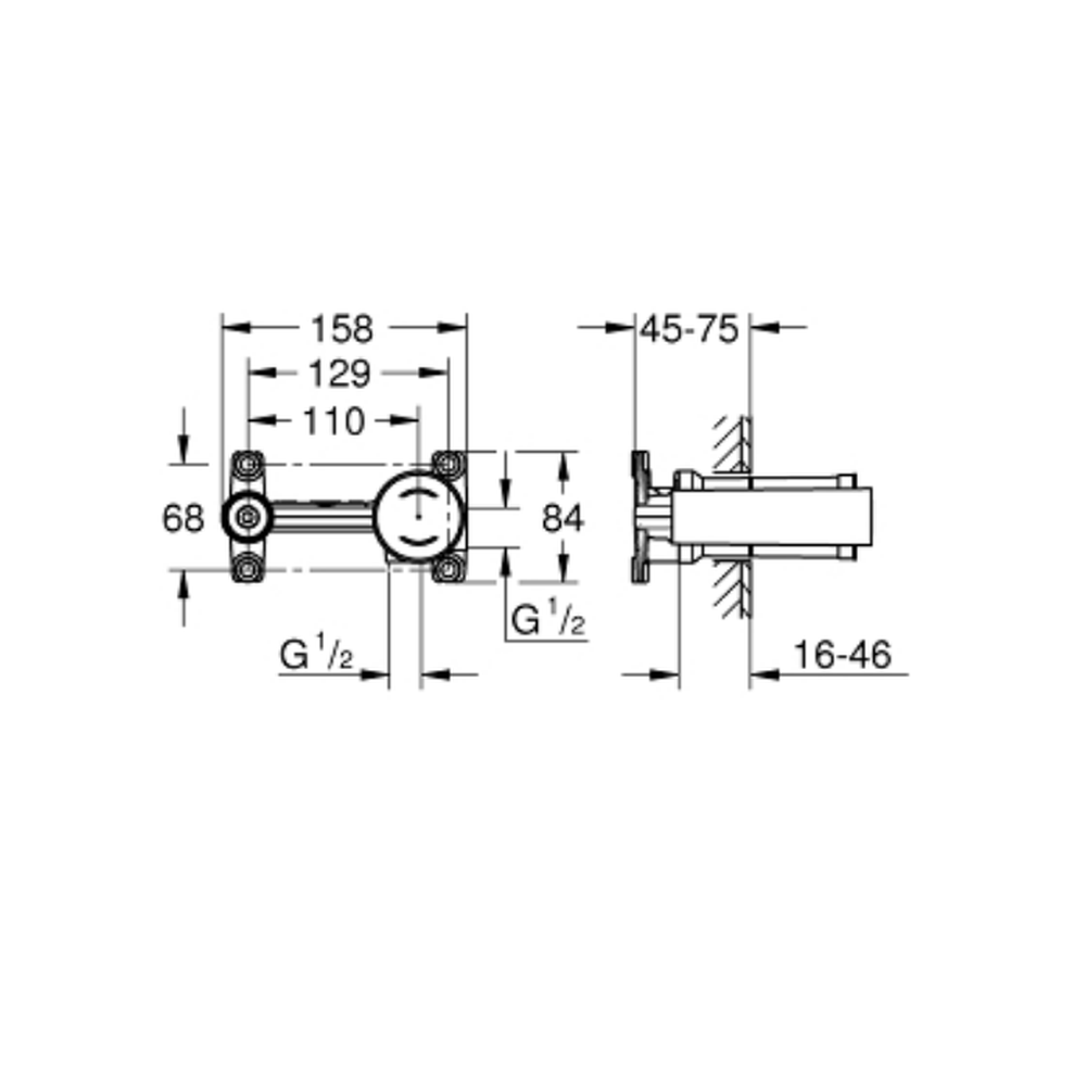 Corp incastrat pentru baterie lavoar Grohe Universal [4]