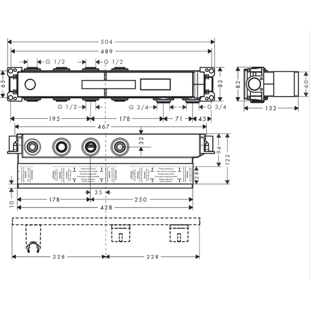 Corp incastrat pentru baterie Hansgrohe RainSelect 15310180 [2]