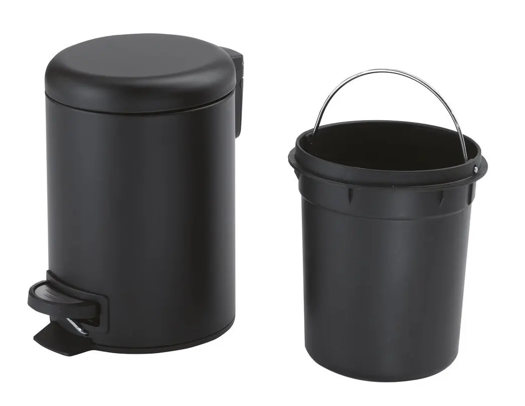 Cos de gunoi 3 l, softclose, negru mat, Sapho Gedy [3]