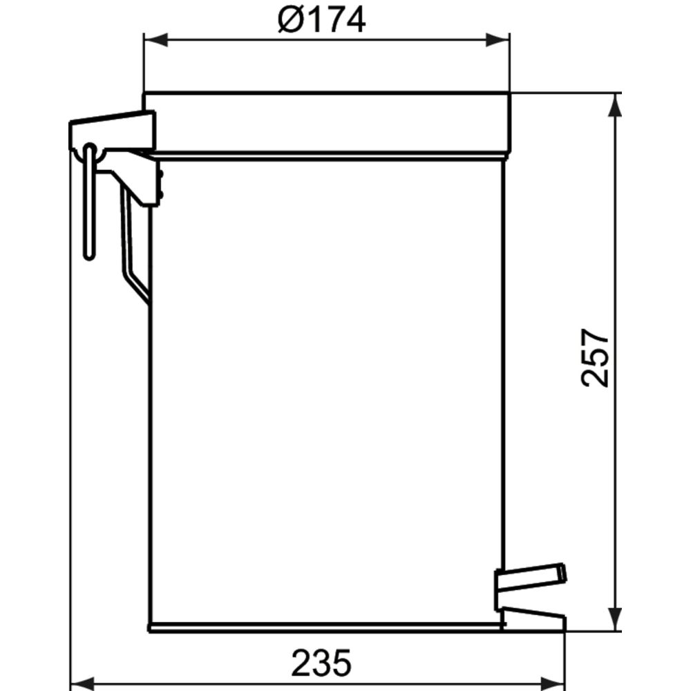 Cos de gunoi cu pedala Ideal Standard IOM crom [2]