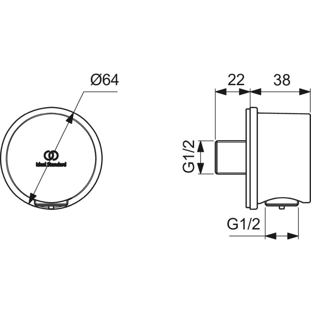 Cot racord furtun dus Ideal Standard Multisuite crom lucios [3]