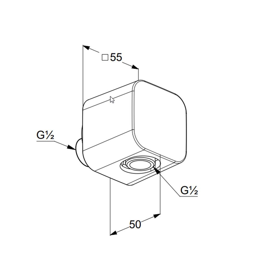 Cot racord furtun culoare crom Kludi A-QA 6554005-00 [2]