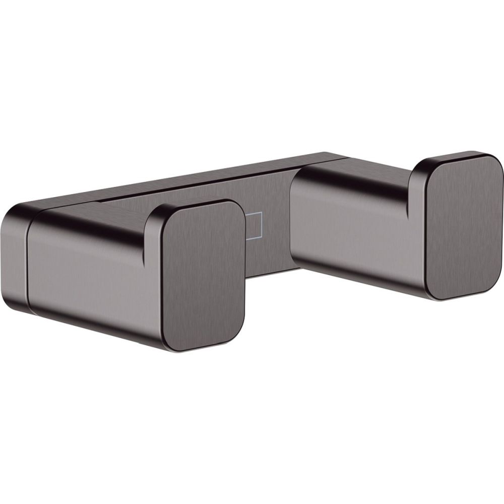 Cuier dublu baie culoare negru periat Hansgrohe AddStoris 41755340