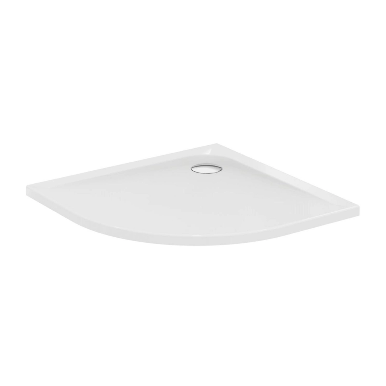 Cadita de dus semirotunda, 90x90x4 cm, alb, Ideal Standard Ultra Flat [3]