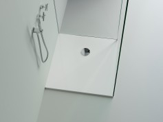 Cadita de dus patrata, din compozit, Alba, 80x80x3 cm, Cast Marble Burgos [1]