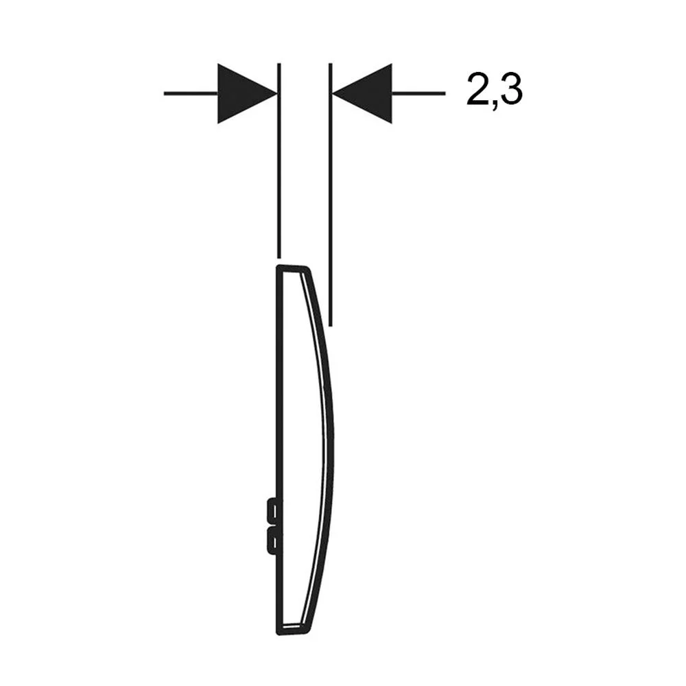Clapeta de actionare Geberit Delta20 crom mat cu 2 volume de apa [3]