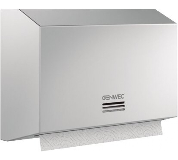 Dispenser prosoape hartie Genwec mic, inox satinat, montaj perete [1]