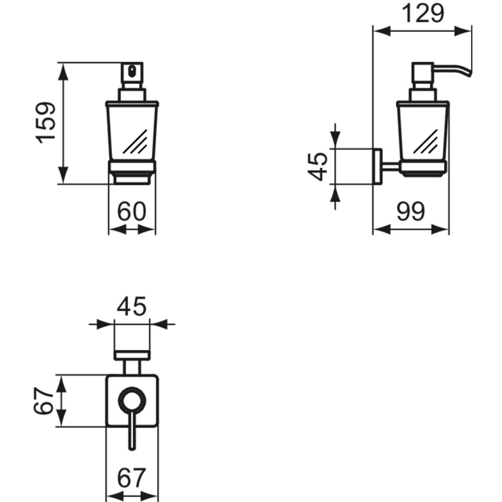 Dozator sapun lichid crom lucios Ideal Standard IOM [2]