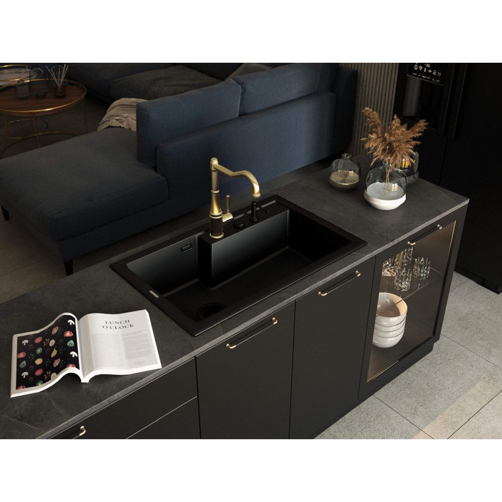 Dozator pentru detergent vase Deante Aster, negru mat [2]