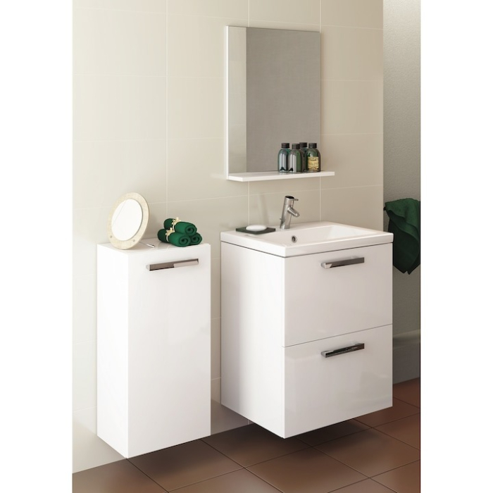 Dulap baie Melar cu lavoar inlclus 50 cm, alb, Cersanit [4]