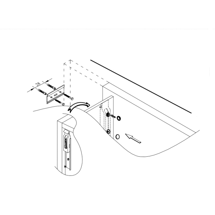 Dulap baie suspendat 130cm, alb/negru, sertare cu inchidere Soft Close, Kolpasan Pandora [4]