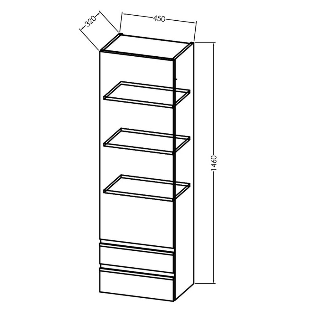 Dulap baie suspendat verde mat 146 cm cu 2 sertare si o usa KolpaSan Alexis [3]