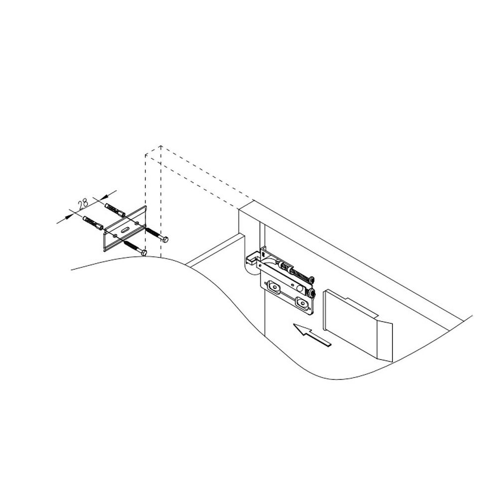 Dulap baie suspendat alb mat 95 cm cu doua usi KolpaSan Oxana [6]