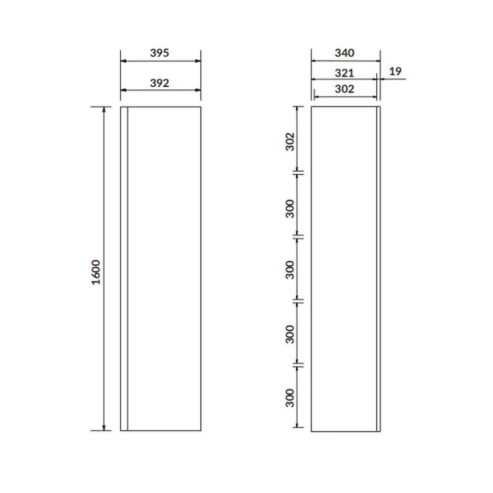 Dulap baie suspendat Cersanit Moduo, o usa, 160 cm, alb, montat [3]