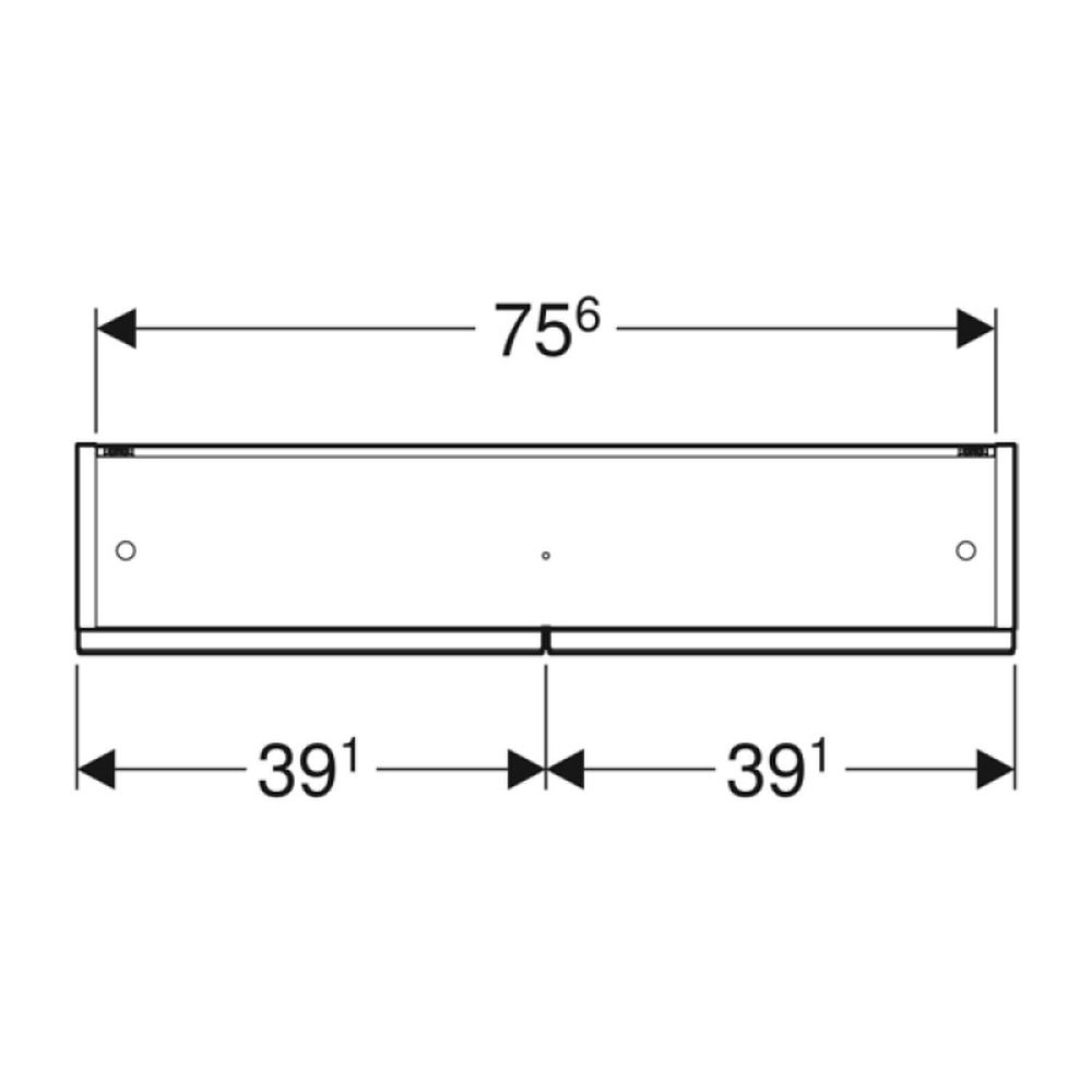 Dulap suspendat cu oglinda Geberit Selnova Square, 80 cm, nuc inchis [5]