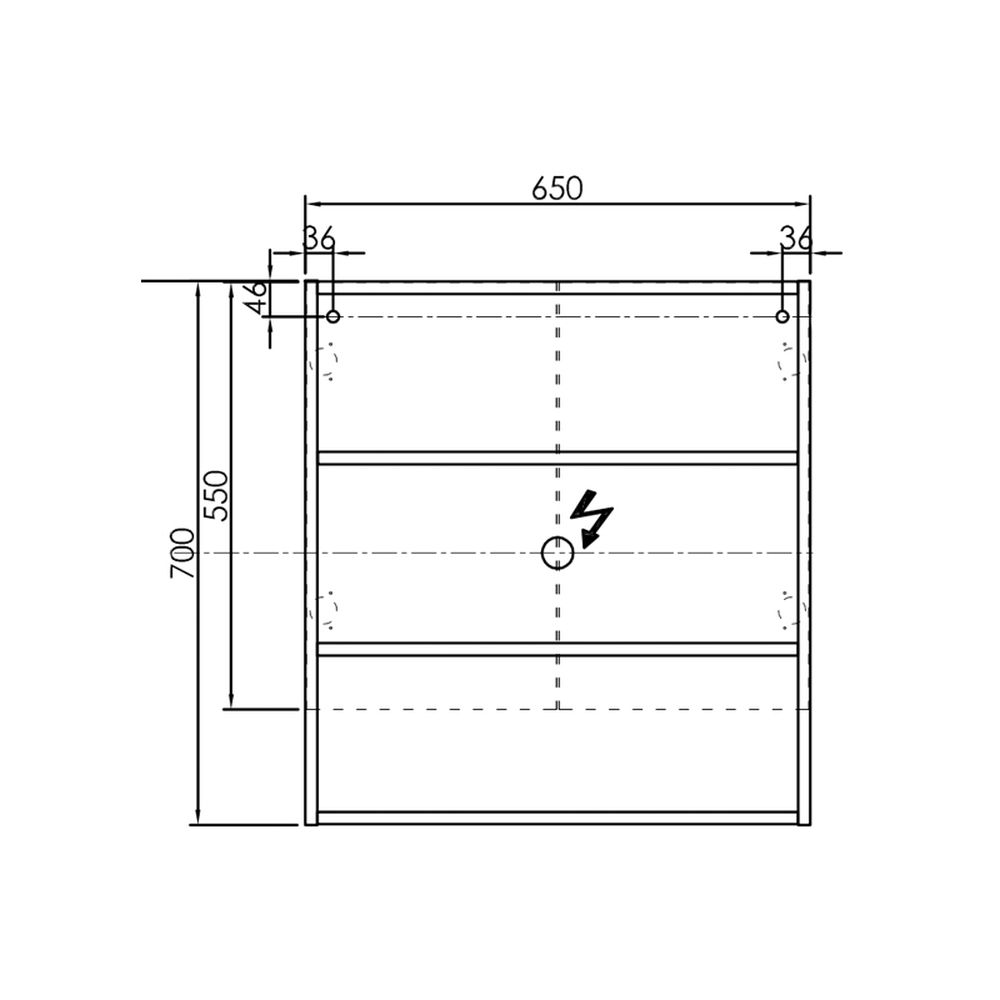 Dulap suspendat alb 65 cm cu oglinda si 2 usi KolpaSan Evelin [7]