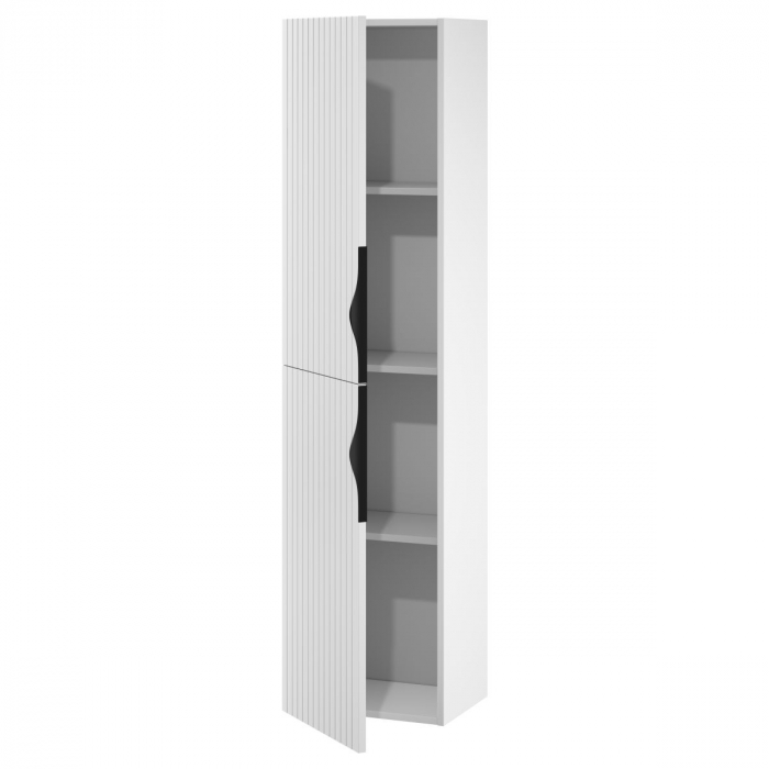 Dulap baie suspendat tip coloana cu o usa, 160 cm, alb mat, MDF, Cersanit Tirso [5]
