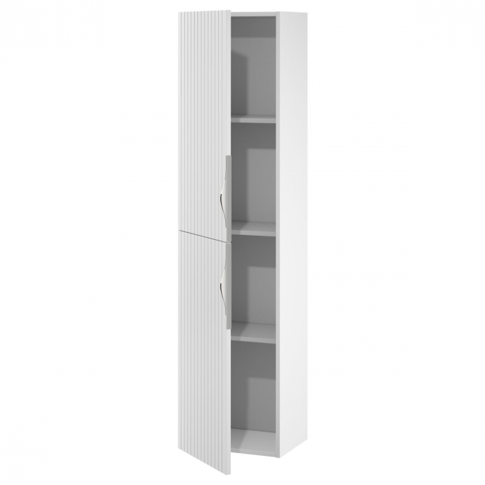 Dulap baie suspendat tip coloana cu o usa, 160 cm, alb mat, MDF, Cersanit Tirso [4]