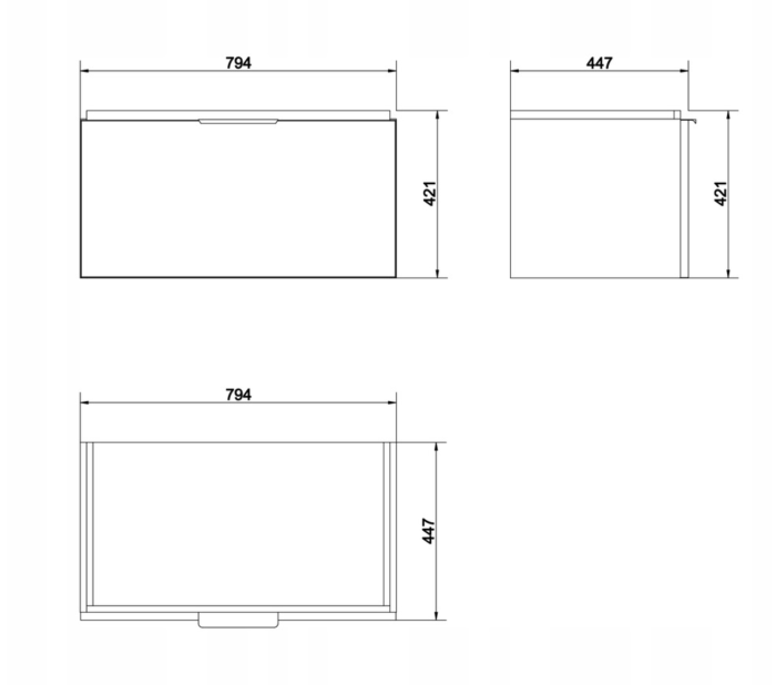 Dulap de baie Cersanit Stillo Red pentru lavoar pe blat [2]