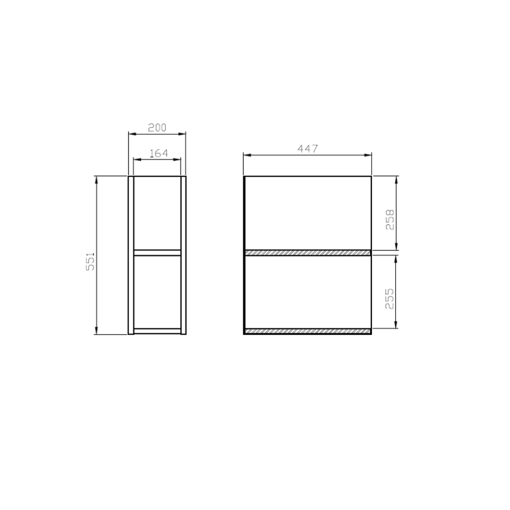 Dulap fara usa moduo 20 cm stejar, montat, Cersanit Moduo [2]