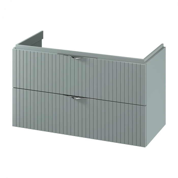 Dulap baie suspendat 100 cm pentru lavoar, fiord mat, MDF, Cersanit Tirso [2]