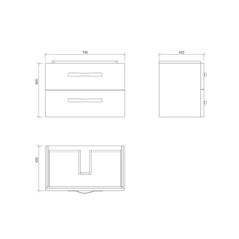 Dulap pentru lavoar incastrat URBAN HARMONY 80 cm alb montat, Cersanit [2]