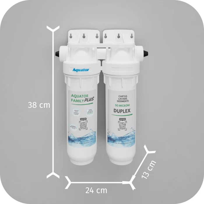 Filtru de apa Aquator Family Duplex Plus, 5000-8000 litri, sistem complet cu rezerva inclusa [3]