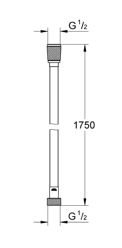 Furtun de dus, 175 cm, inox periat, Grohe Silverflex [2]