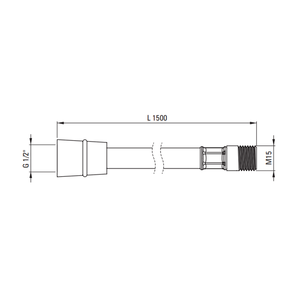 Furtun Deante pentru baterie bucatarie cu dus extractibil, 150 cm, nailon, negru [2]