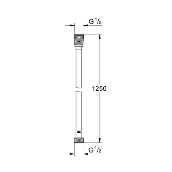 Furtun dus 125 mm negru mat Phantom Black, Grohe SilverFlex [2]