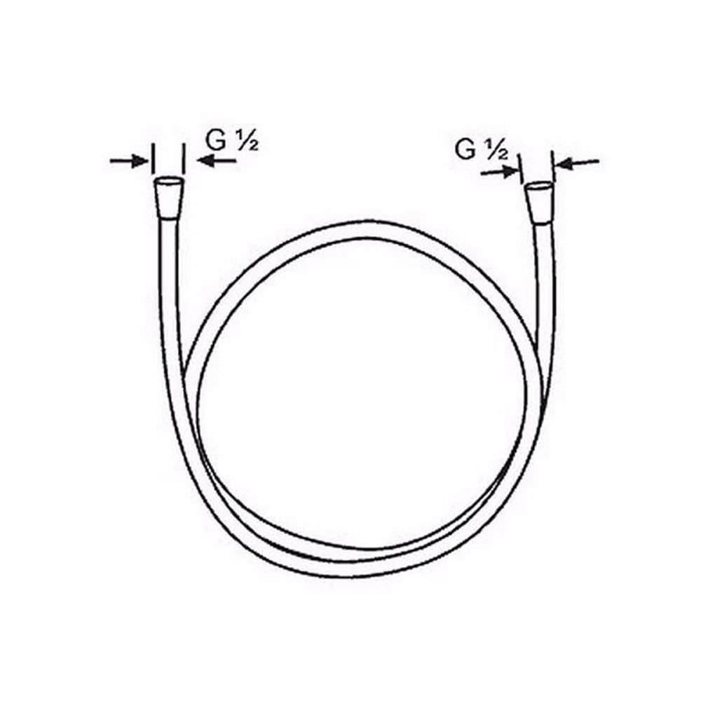 Furtun dus culoare alb mat 160 cm Hansgrohe, Isiflex [3]